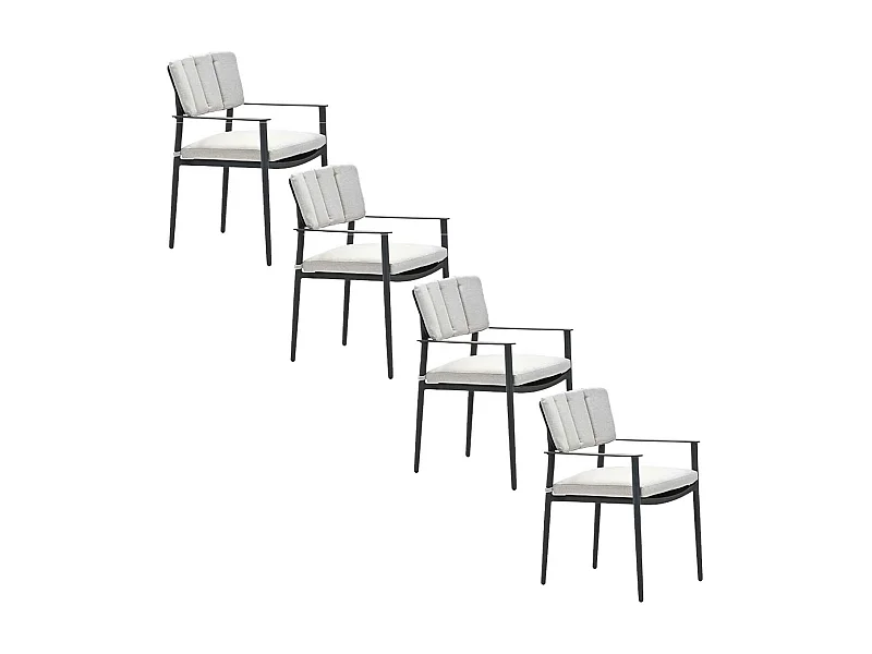 Chaise de jardin Garden Impressions Dane sable du désert - 4 pièces
