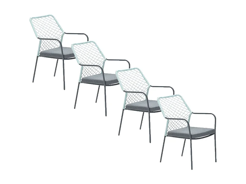 Garden Impressions Ross tuinstoel soft groen - 4 stuks