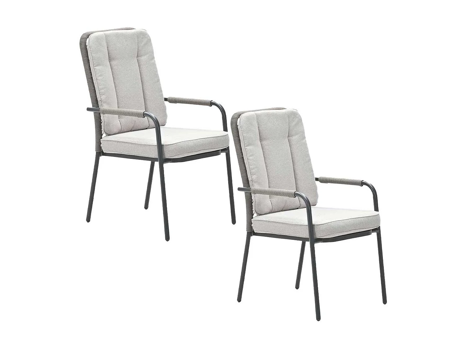 Chaise de jardin Garden Impressions Aleria taupe - 2 pièces