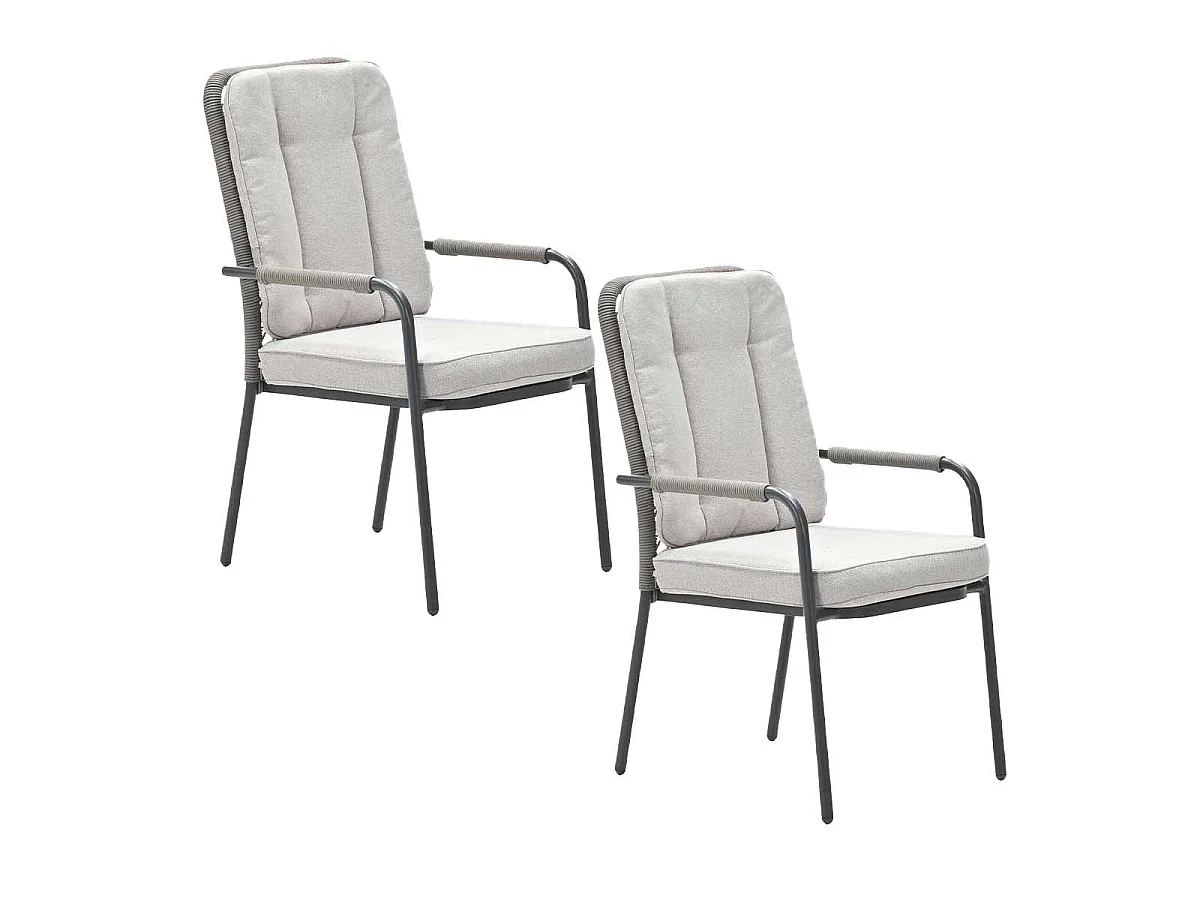 Chaise de jardin Garden Impressions Aleria taupe - 2 pièces