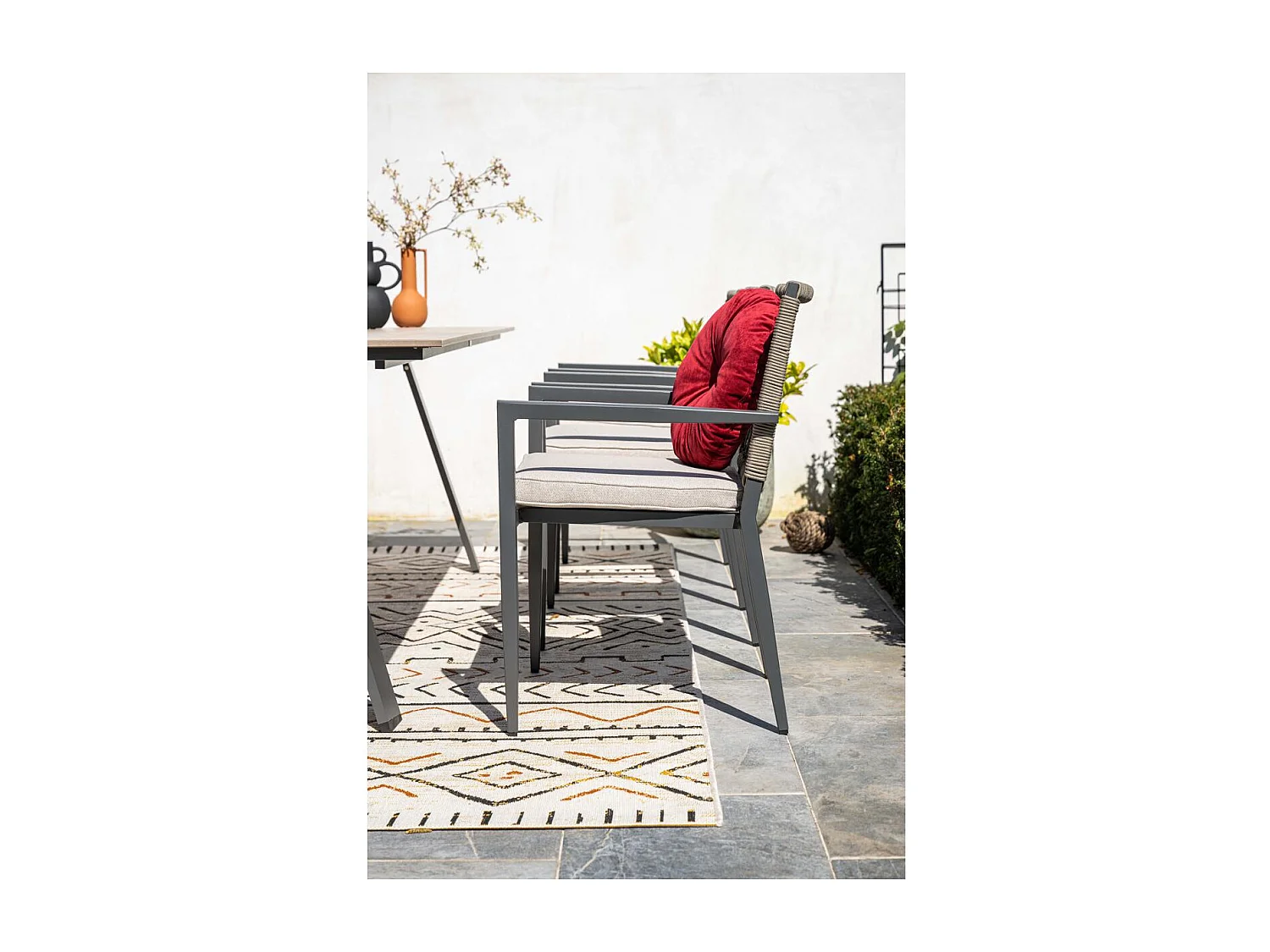 Garden Impressions Burela tuinstoel taupe - 4 stuks