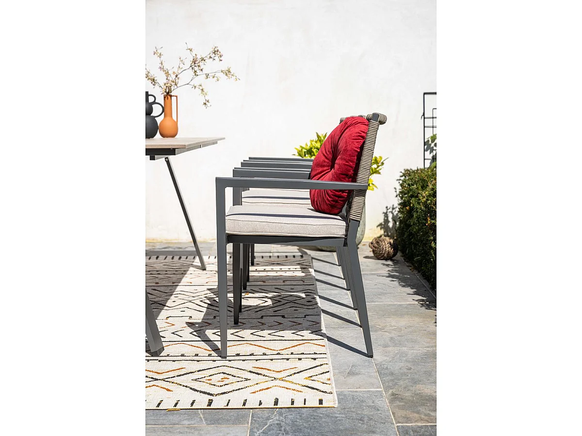 Garden Impressions Burela tuinstoel taupe - 4 stuks