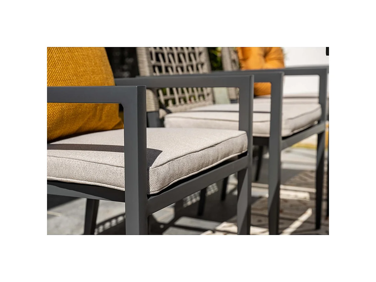Garden Impressions Burela tuinstoel taupe - 4 stuks