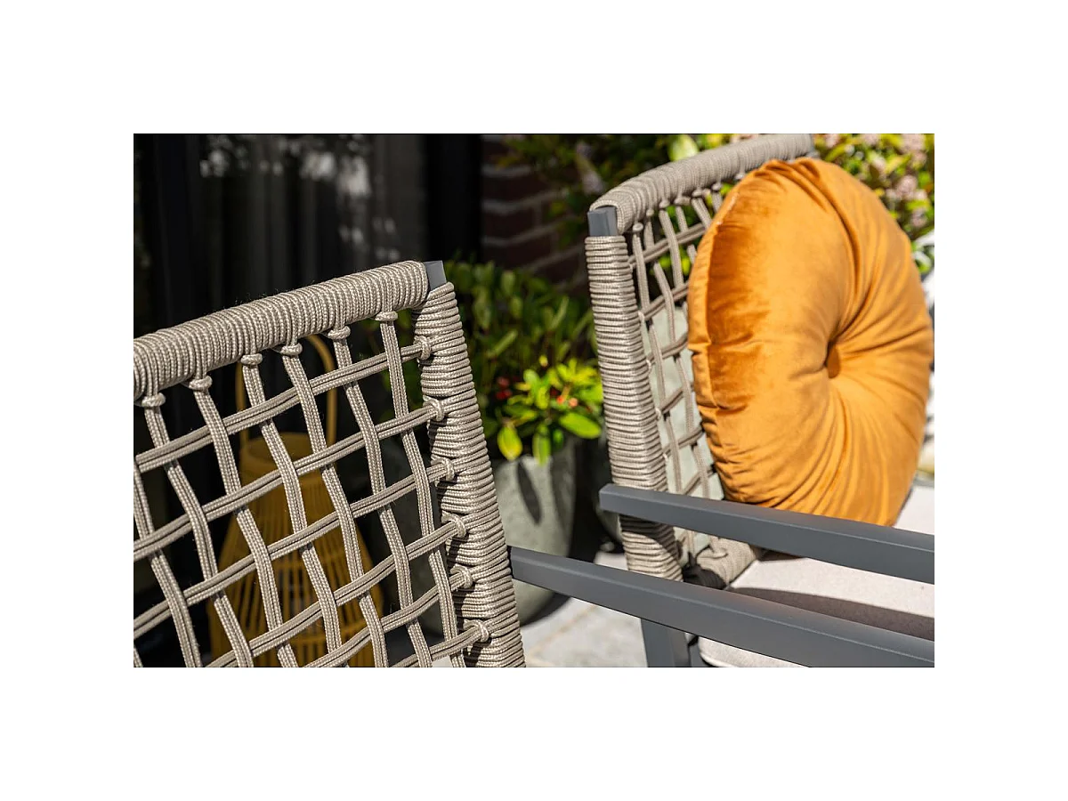 Garden Impressions Burela tuinstoel taupe - 4 stuks