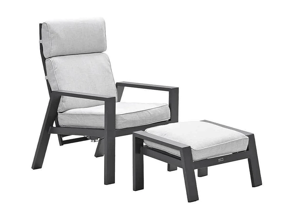 Garden Impressions Lora verstelbare loungestoel voetenbank