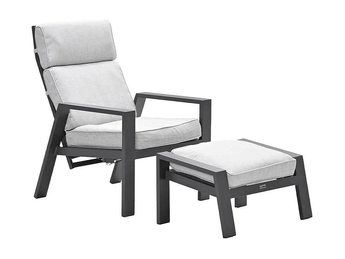 Garden Impressions Lora verstelbare loungestoel voetenbank