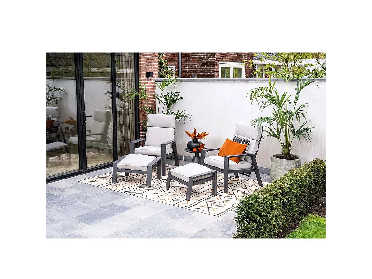Garden Impressions Lora verstelbare loungestoel voetenbank