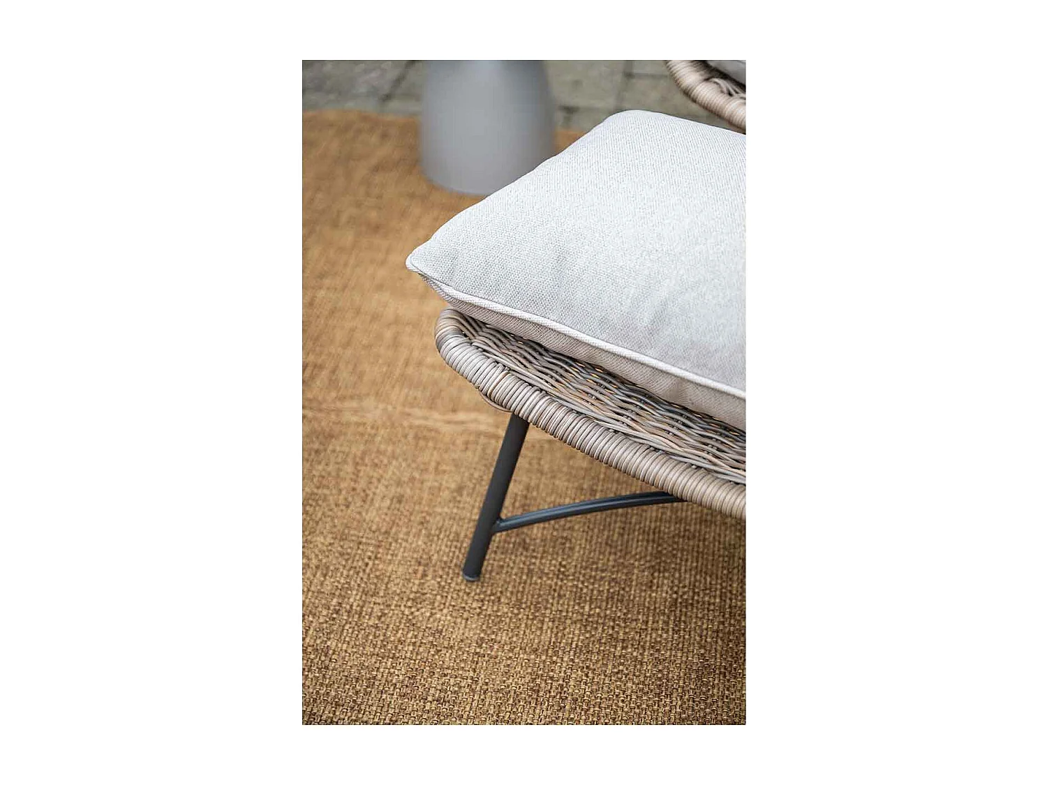 Chaise longue Garden Impressions Selene avec repose-pieds - saule vintage