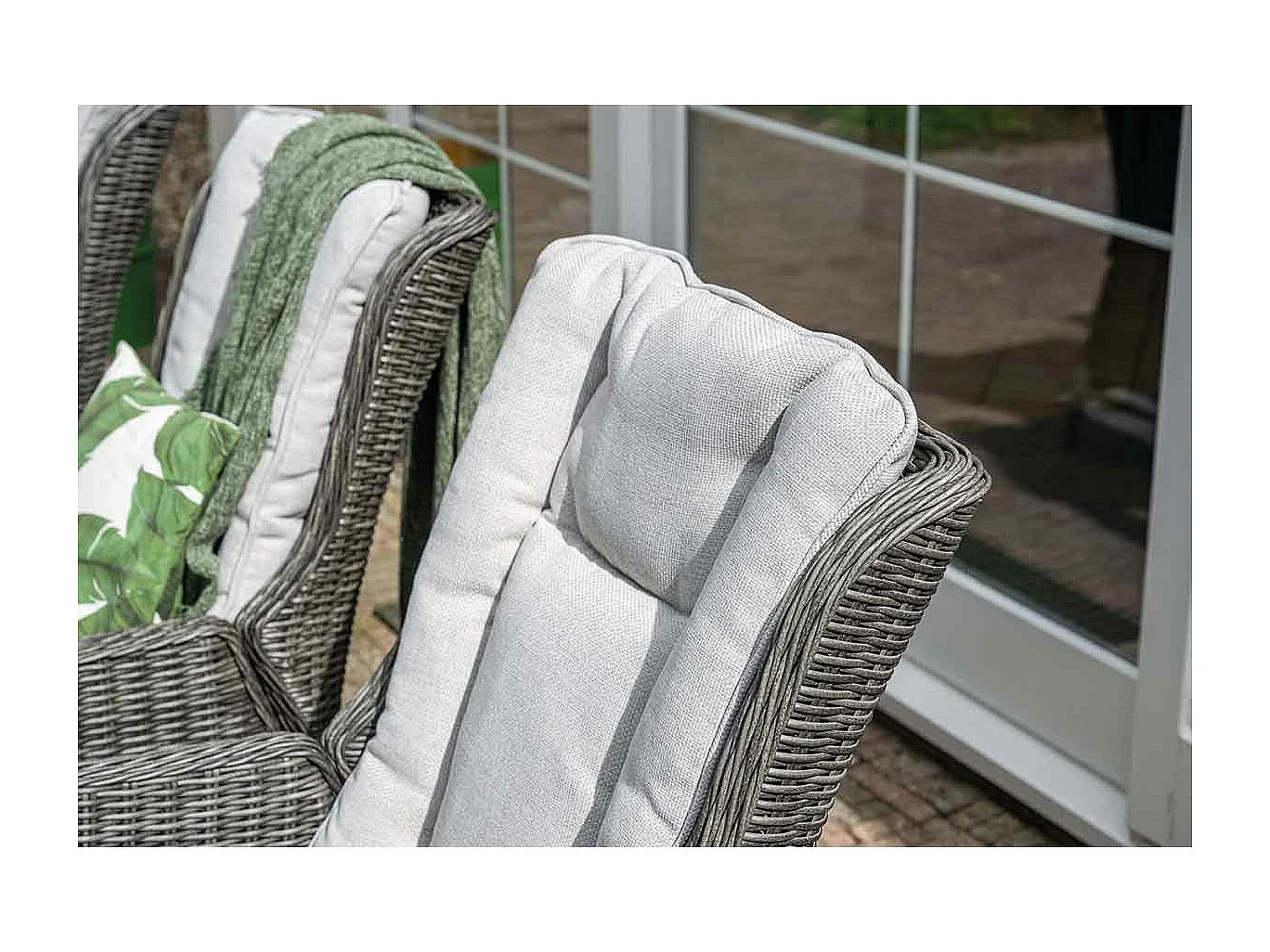 Chaise longue Garden Impressions Marbella Earl Grey avec repose-pieds