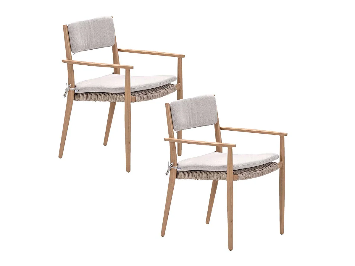 Chaise de jardin Garden Impressions Lily en teck clair - 2 pièces