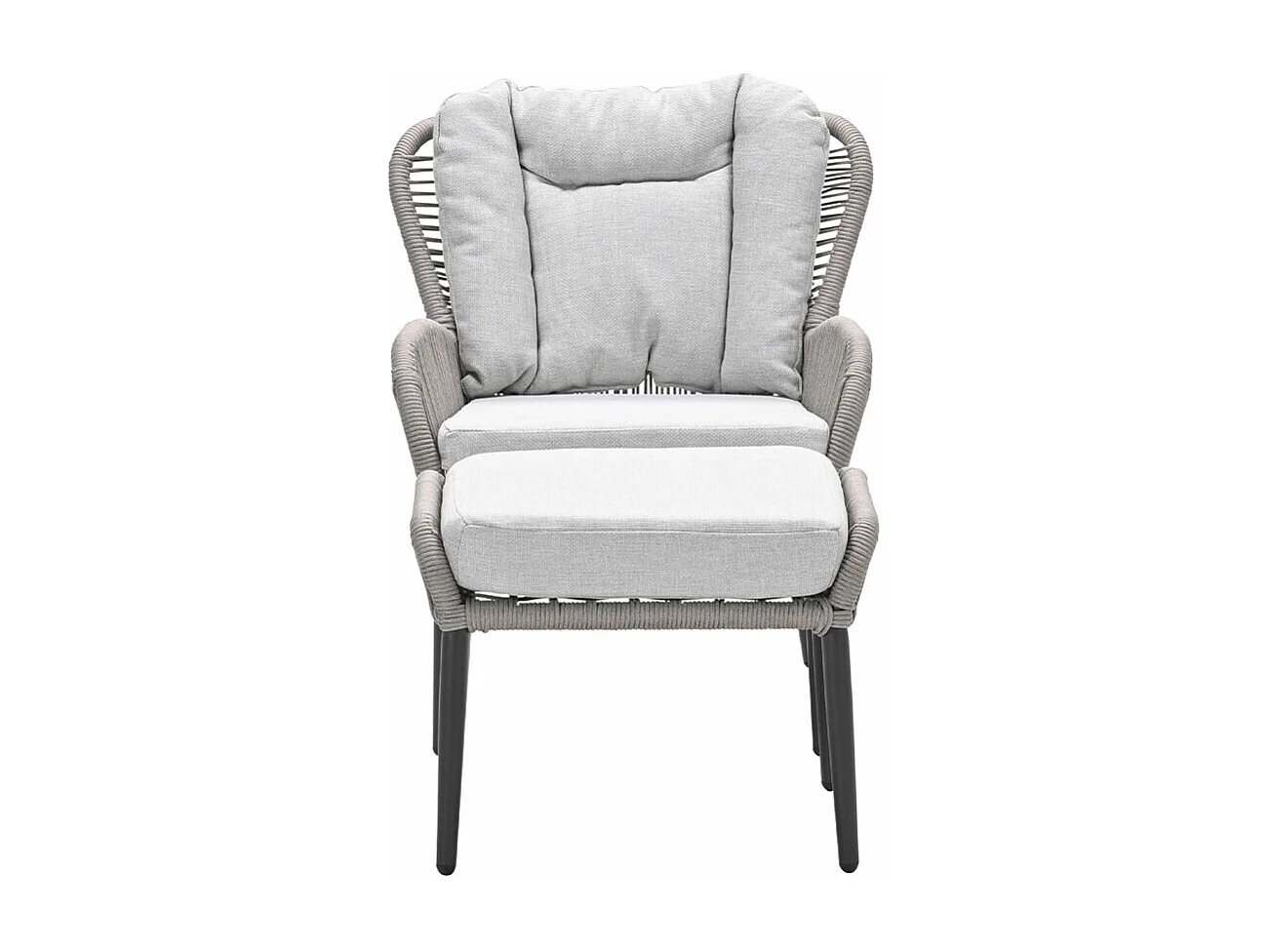 Garden Impressions Bentong loungestoel incl voetenbank - taupe