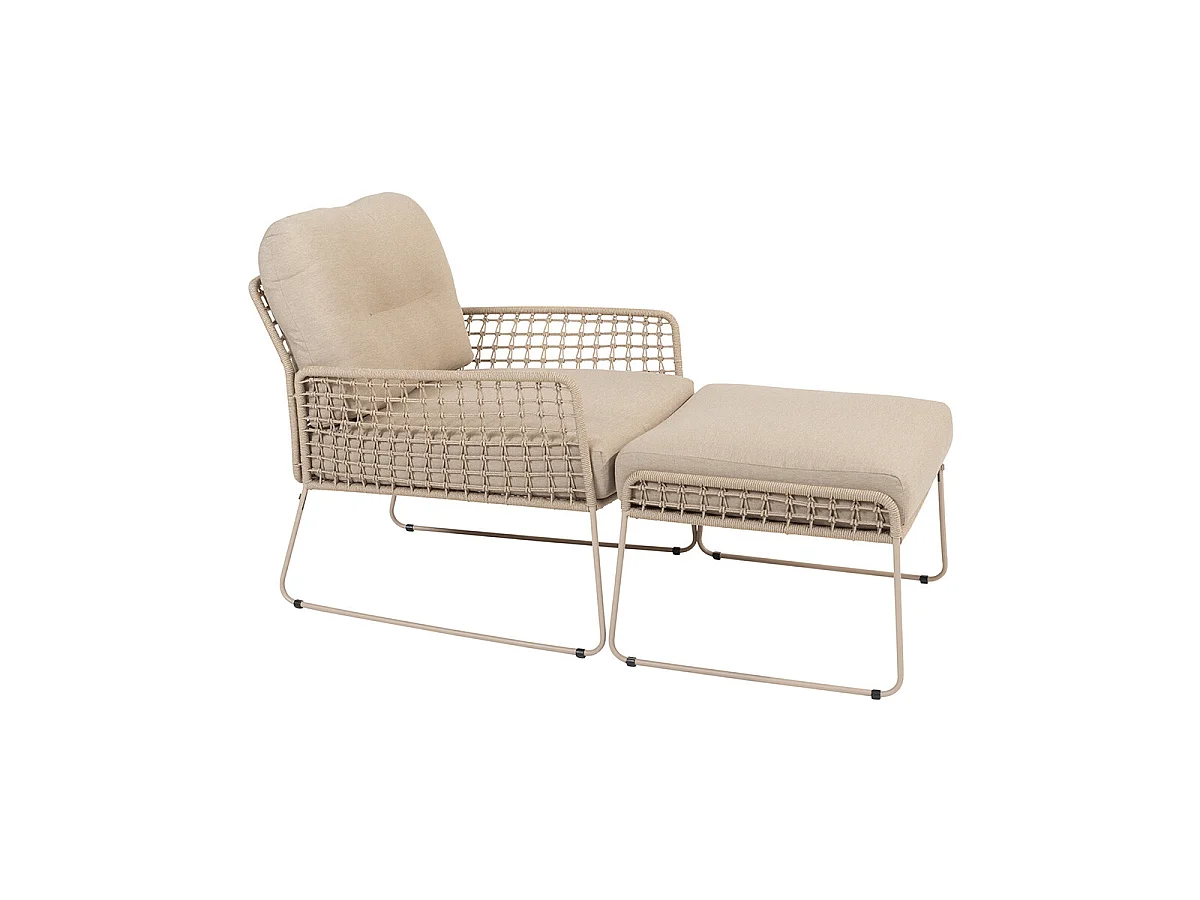 Taste by 4 Seasons Albano loungestoel - latte