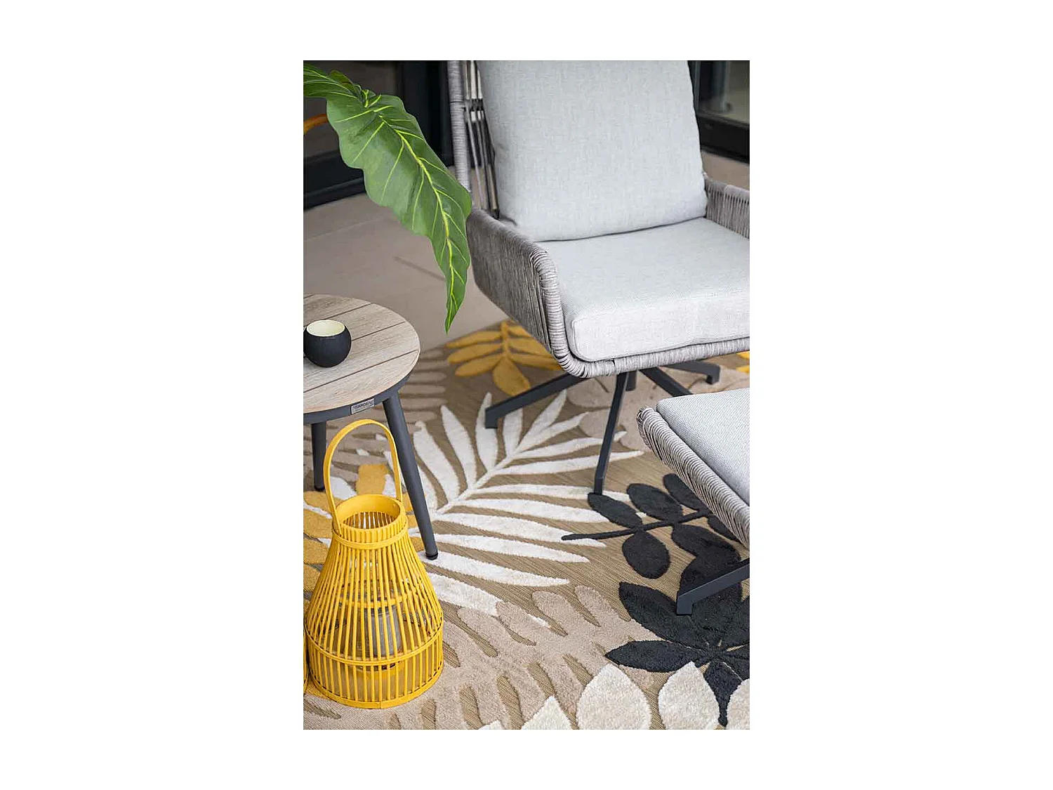 Fauteuils lounge Garden Impressions Bosh pivotants - Table d'appoint Lucas Ø50x48 cm