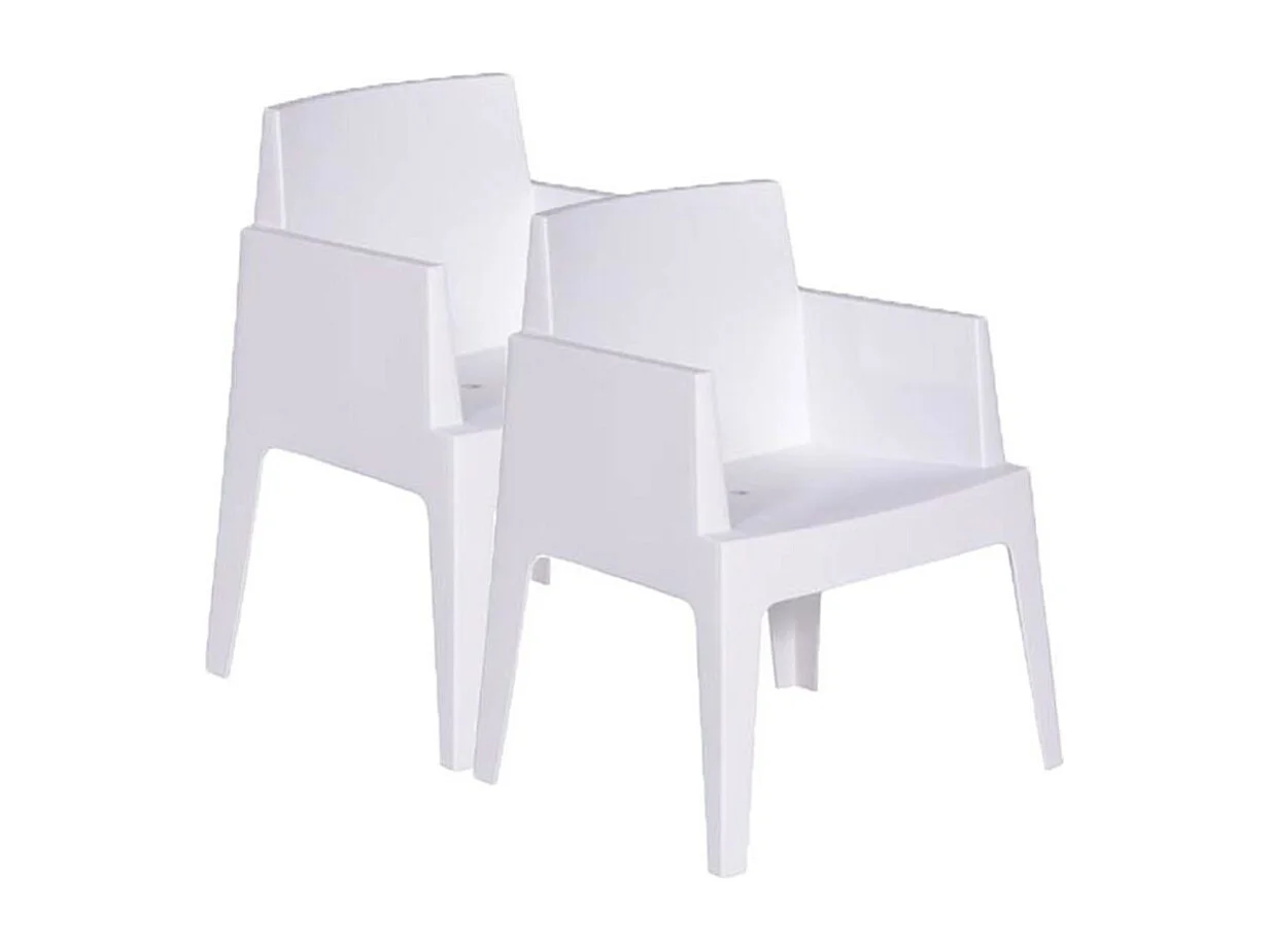 Garden Impressions tuinstoel Box the original wit - 2 stuks