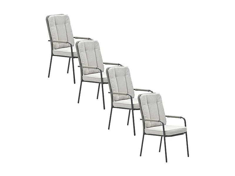 Chaise de jardin Garden Impressions Aleria taupe - 4 pièces