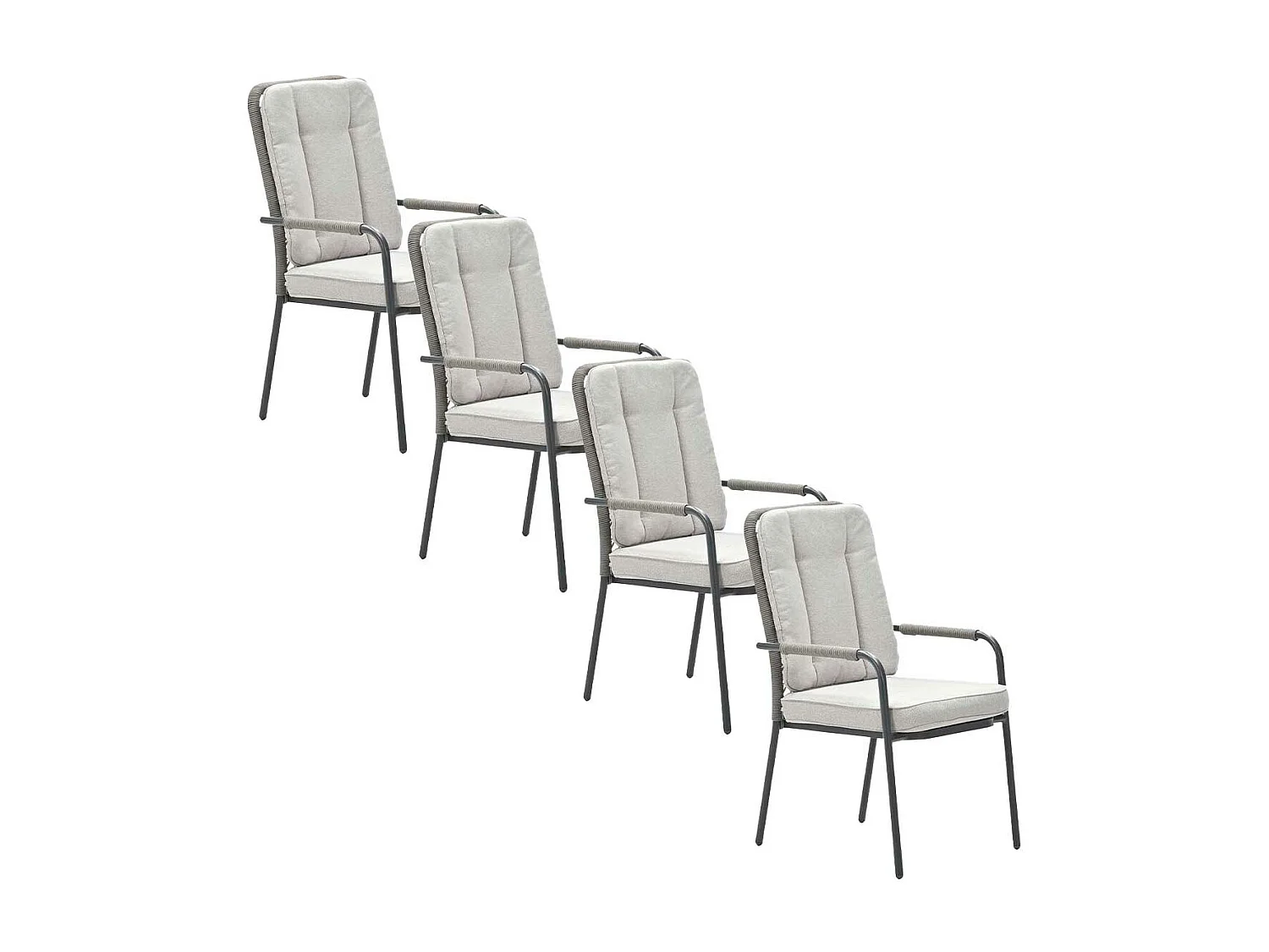 Chaise de jardin Garden Impressions Aleria taupe - 4 pièces