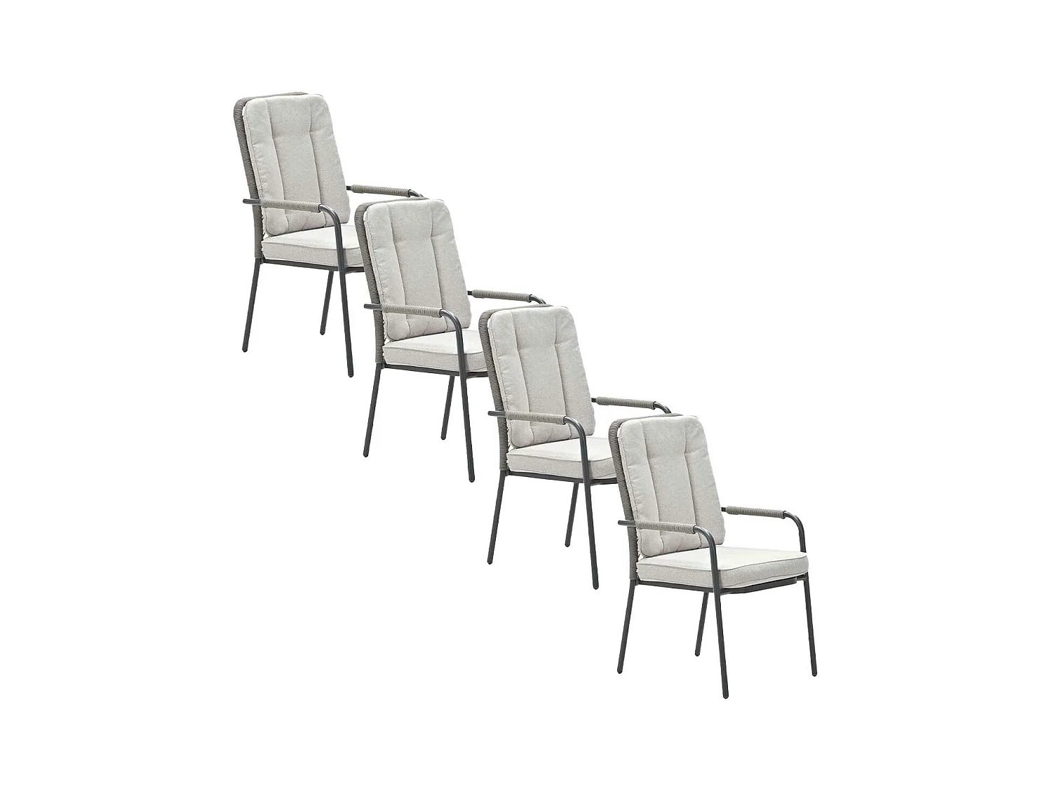 Chaise de jardin Garden Impressions Aleria taupe - 4 pièces