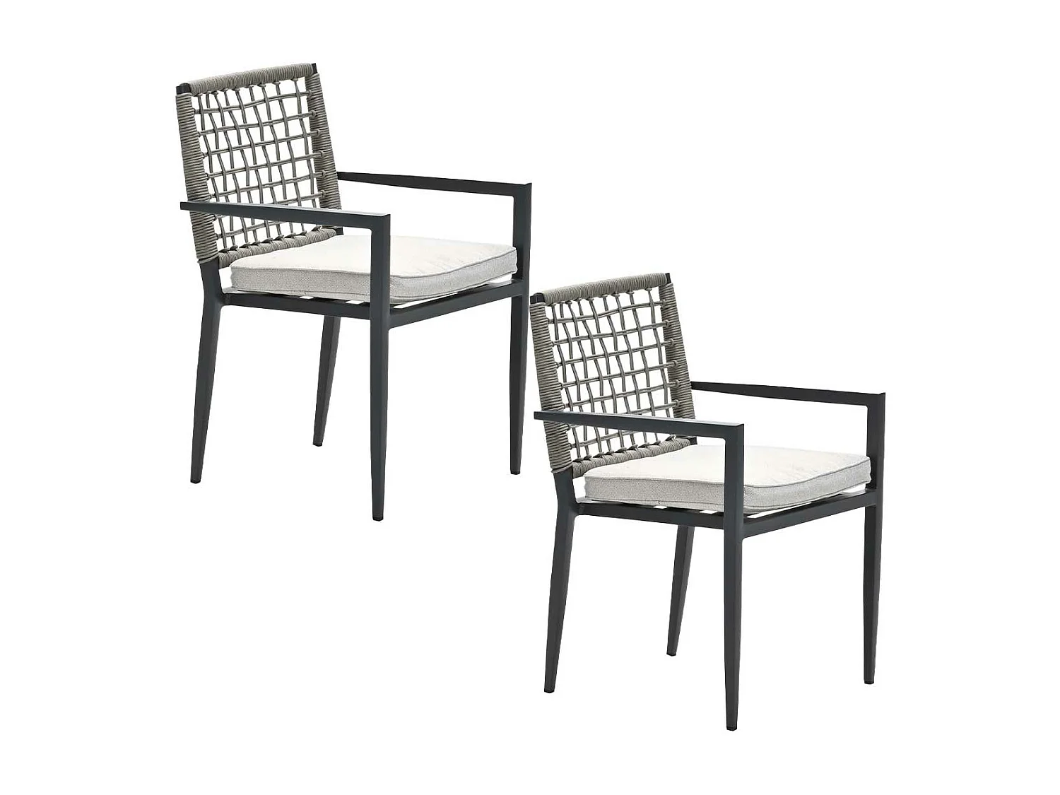 Chaise de jardin Garden Impressions Burela taupe - 2 pièces