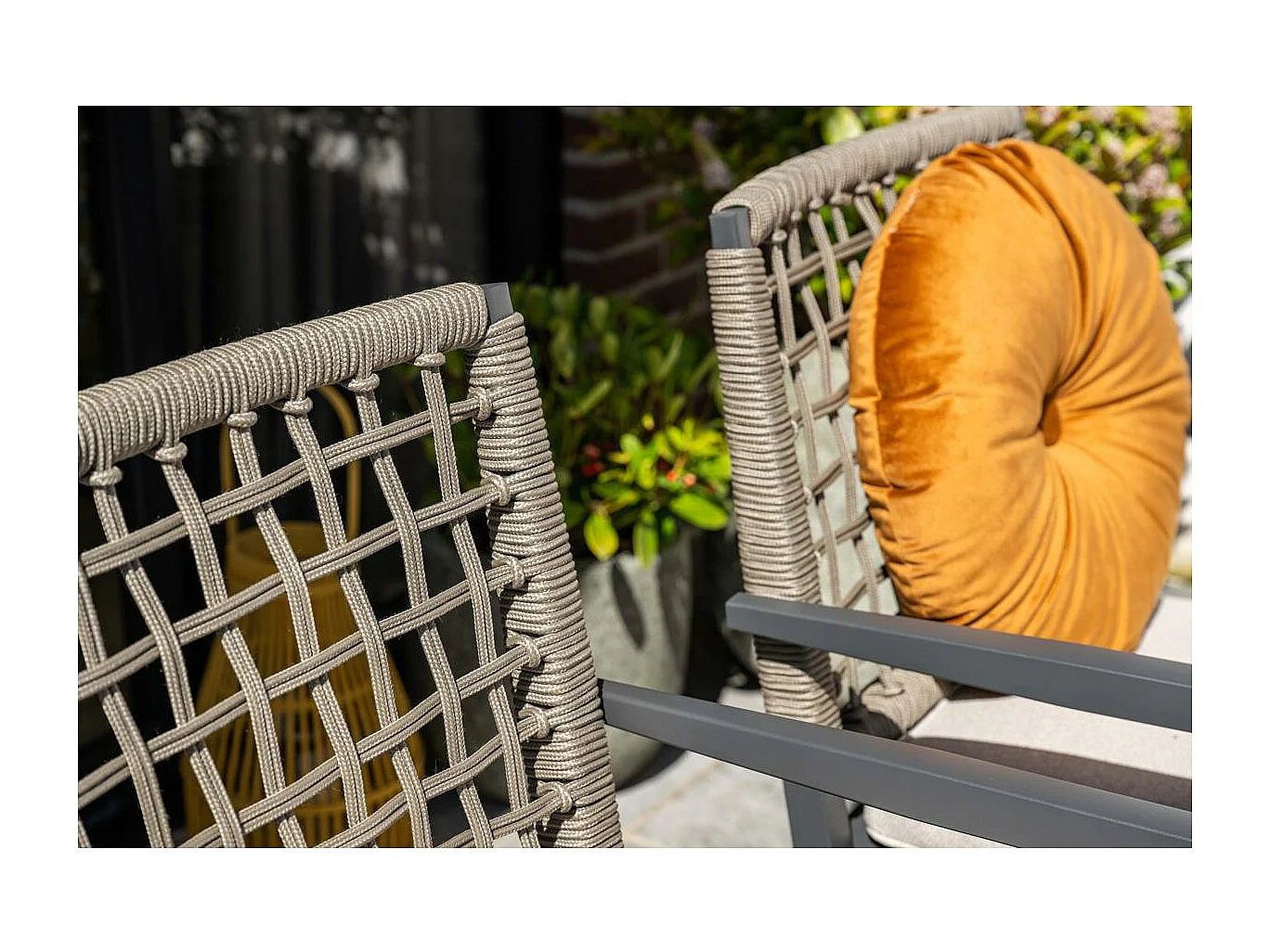 Chaise de jardin Garden Impressions Burela taupe - 2 pièces