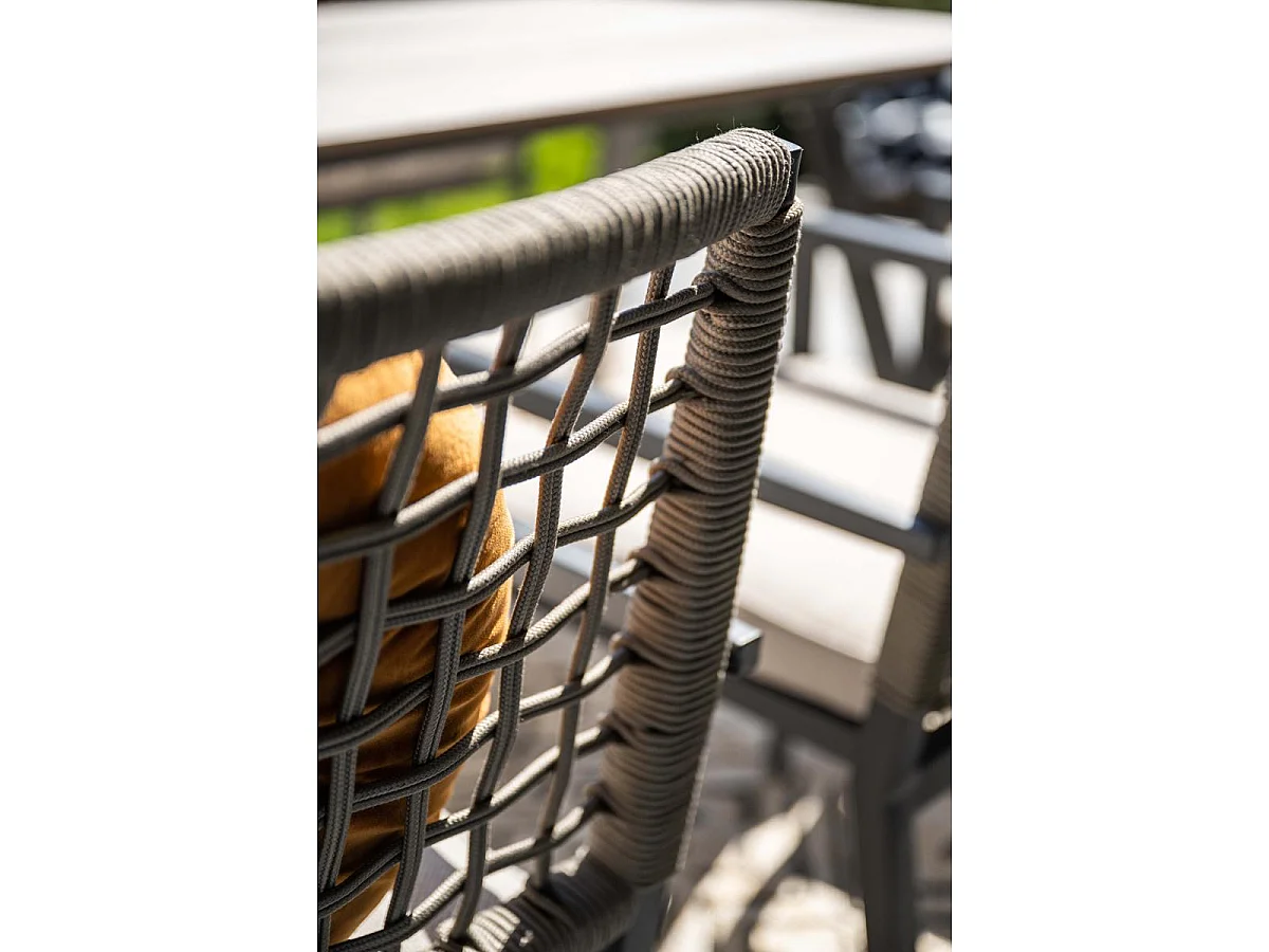 Garden Impressions Burela tuinstoel taupe - 2 stuks