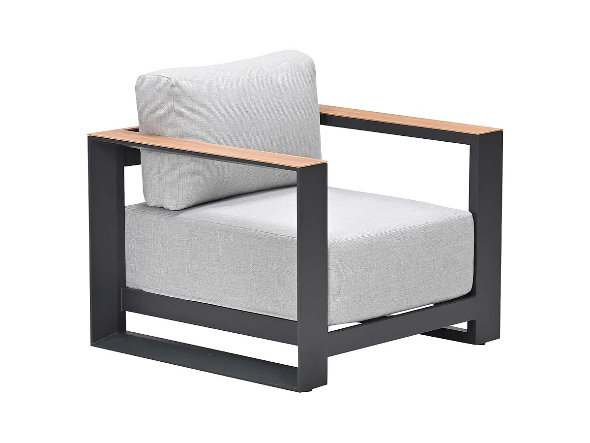 Chaise longue Garden Impressions Malakka - aspect teck clair