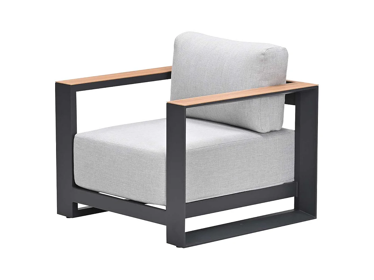 Chaise longue Garden Impressions Malakka - aspect teck clair