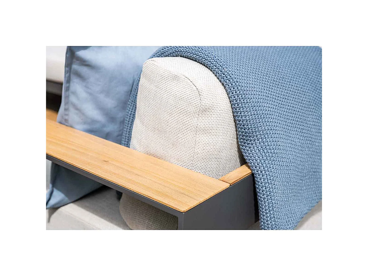 Chaise longue Garden Impressions Malakka - aspect teck clair