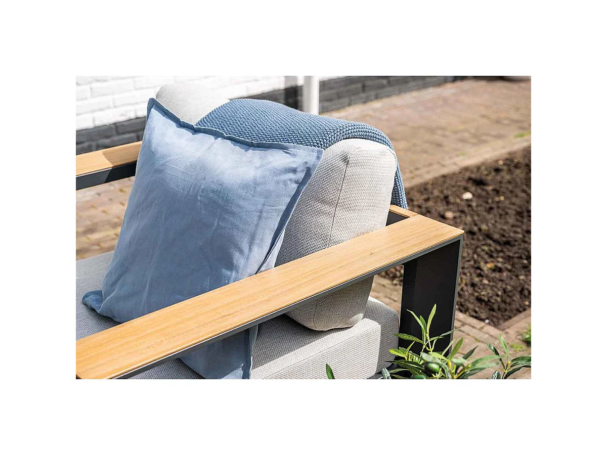 Chaise longue Garden Impressions Malakka - aspect teck clair