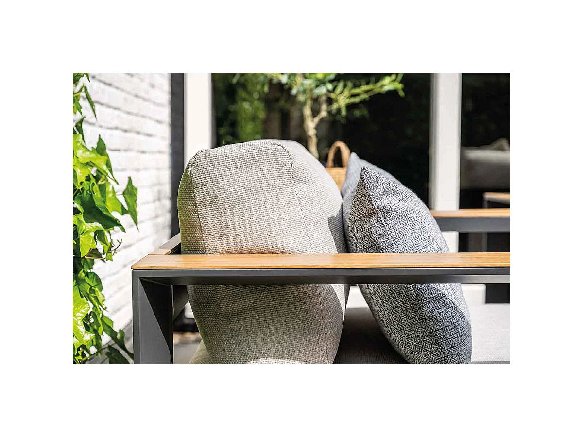 Chaise longue Garden Impressions Malakka - aspect teck clair