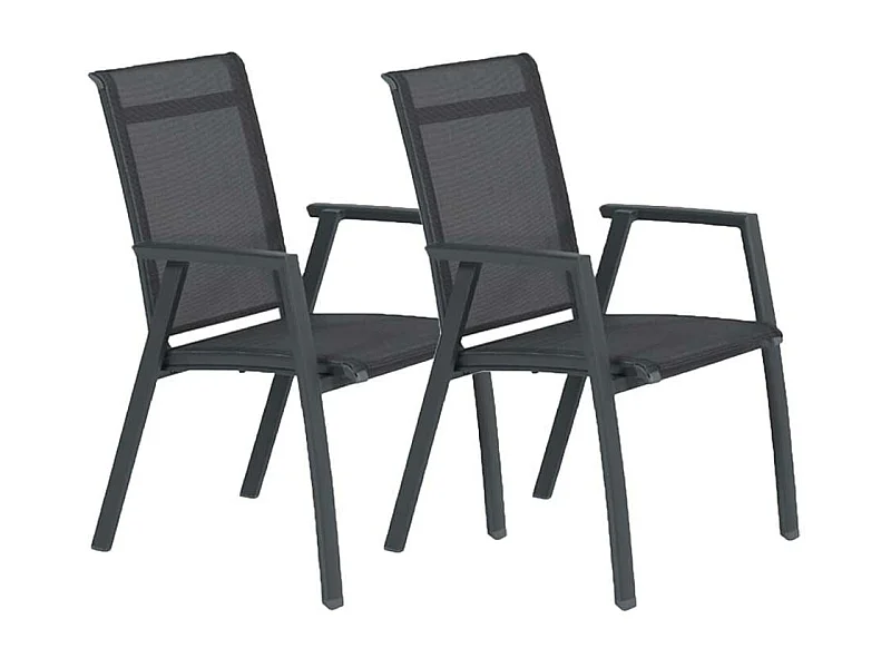 Santana dining tuinstoel donker grijs - 2 stuks