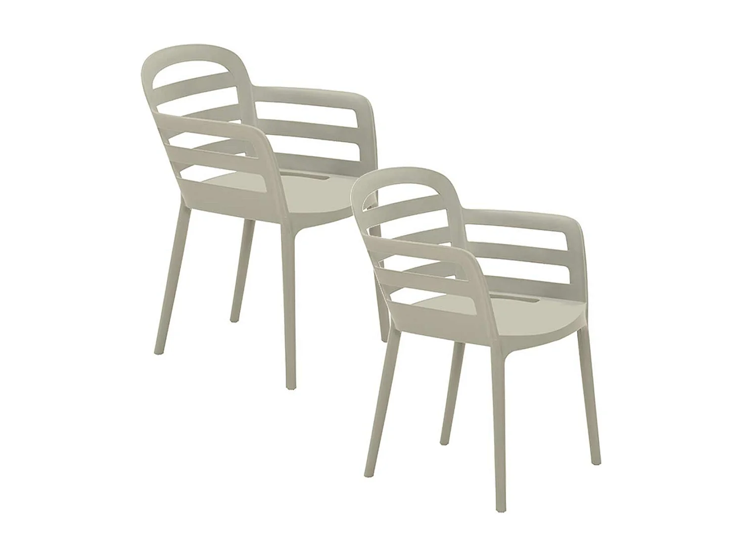 Garden Impressions Mira tuinstoel zand - 2 stuks