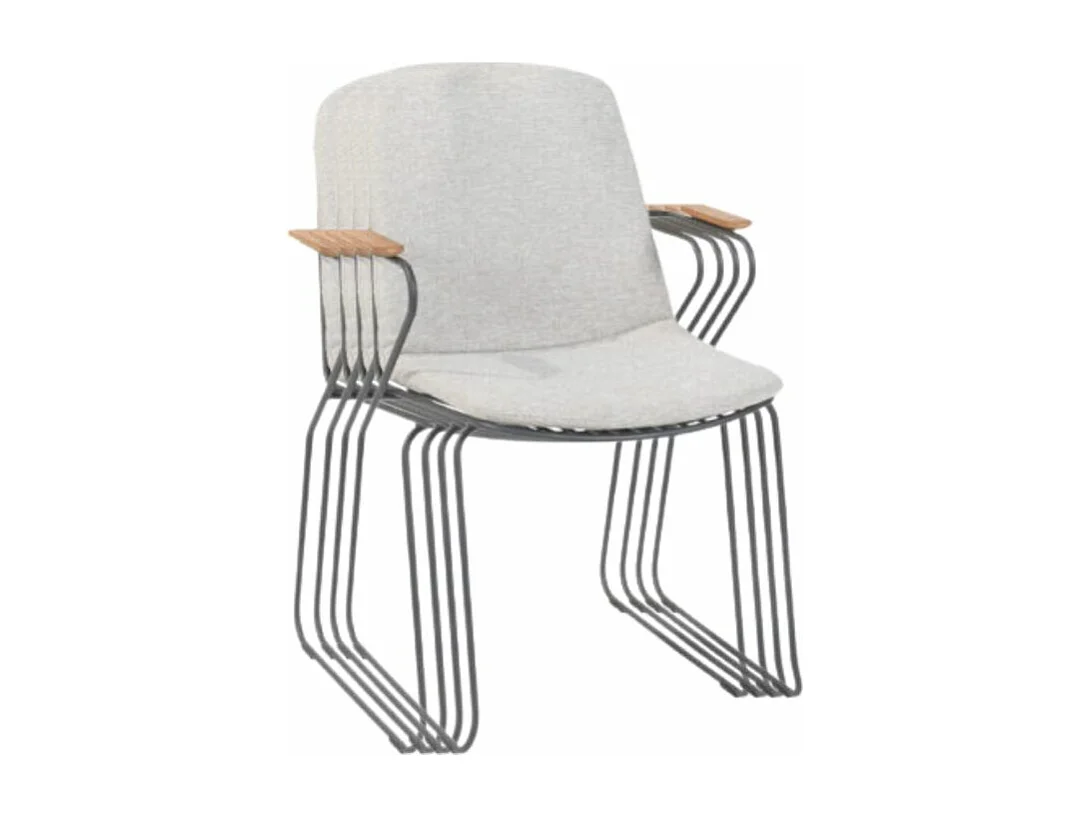 4 Seasons Outdoor Veneto stapelbare tuinstoel - antraciet