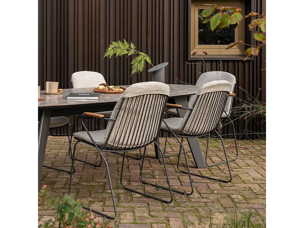 4 Seasons Outdoor Veneto stapelbare tuinstoel - antraciet