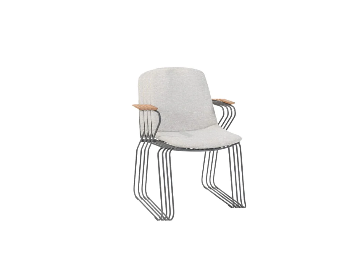 4 Seasons Outdoor Veneto stapelbare tuinstoel - antraciet