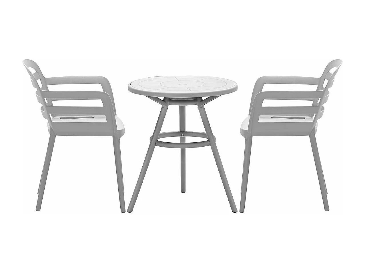 Garden Impressions Mira balkonset 3-delig - Faria tuintafel Ø60 cm - olijf