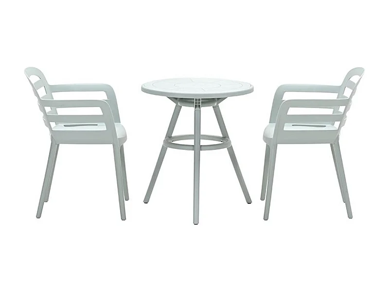 Garden Impressions Mira balkonset 3-delig - Faria tuintafel Ø60 cm - olijf