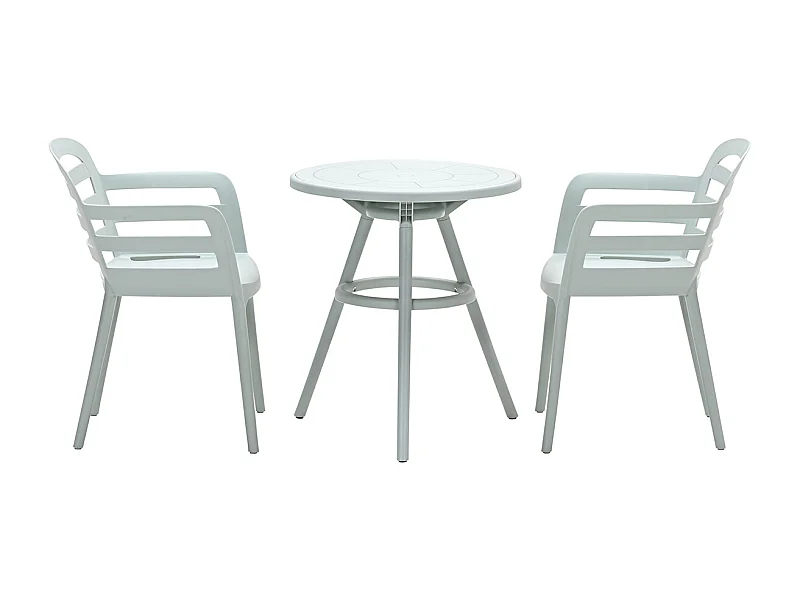 Garden Impressions Mira balkonset 3-delig - Faria tuintafel Ø60 cm - olijf