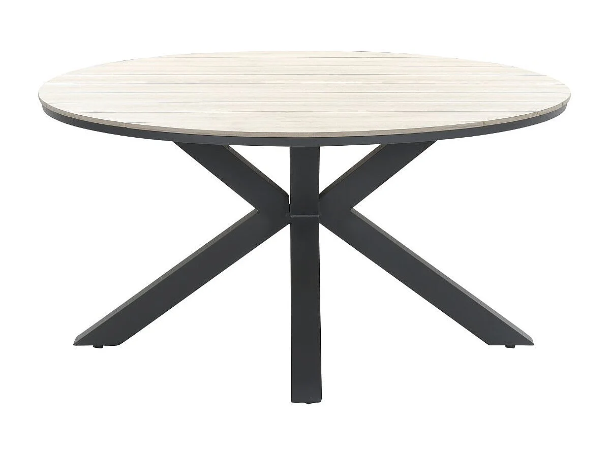 Ensemble de jardin Garden Impressions Yima 6-pièces Gris clair - table de jardin Tulli brun Ø148 cm