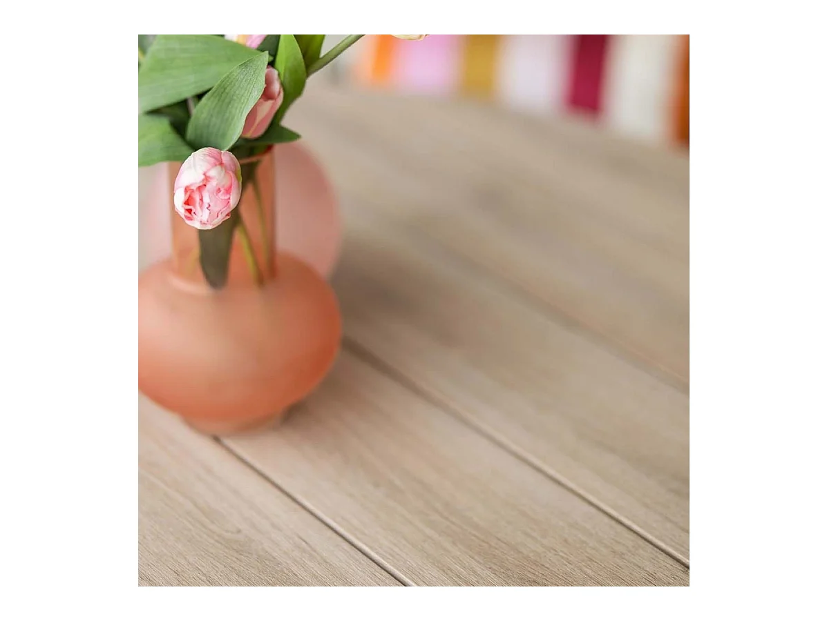 Garden Impressions Yima tuinset 6-delig licht grijs - Tulli tuintafel bruin Ø148 cm