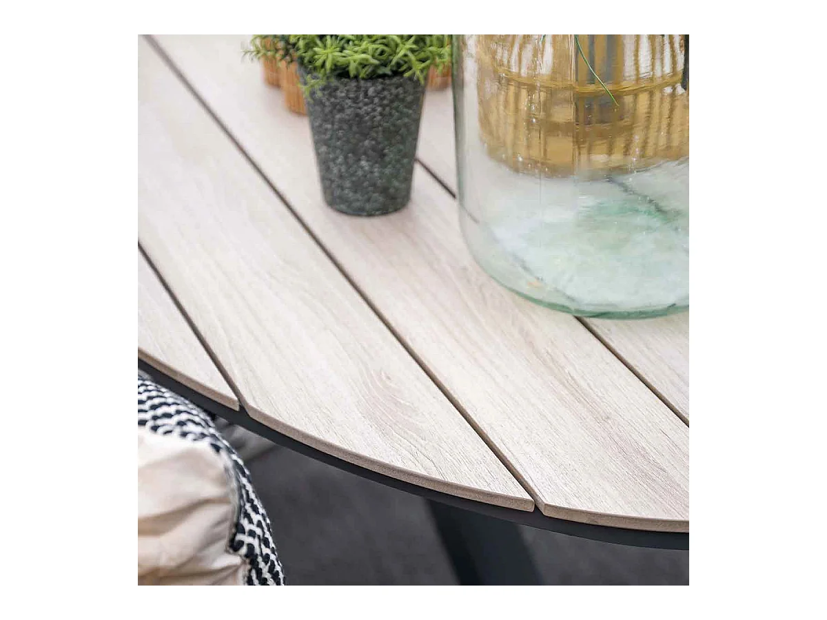 Ensemble de jardin Garden Impressions Dane - Tulli - gris foncé - 180x115 cm - 5 pièces