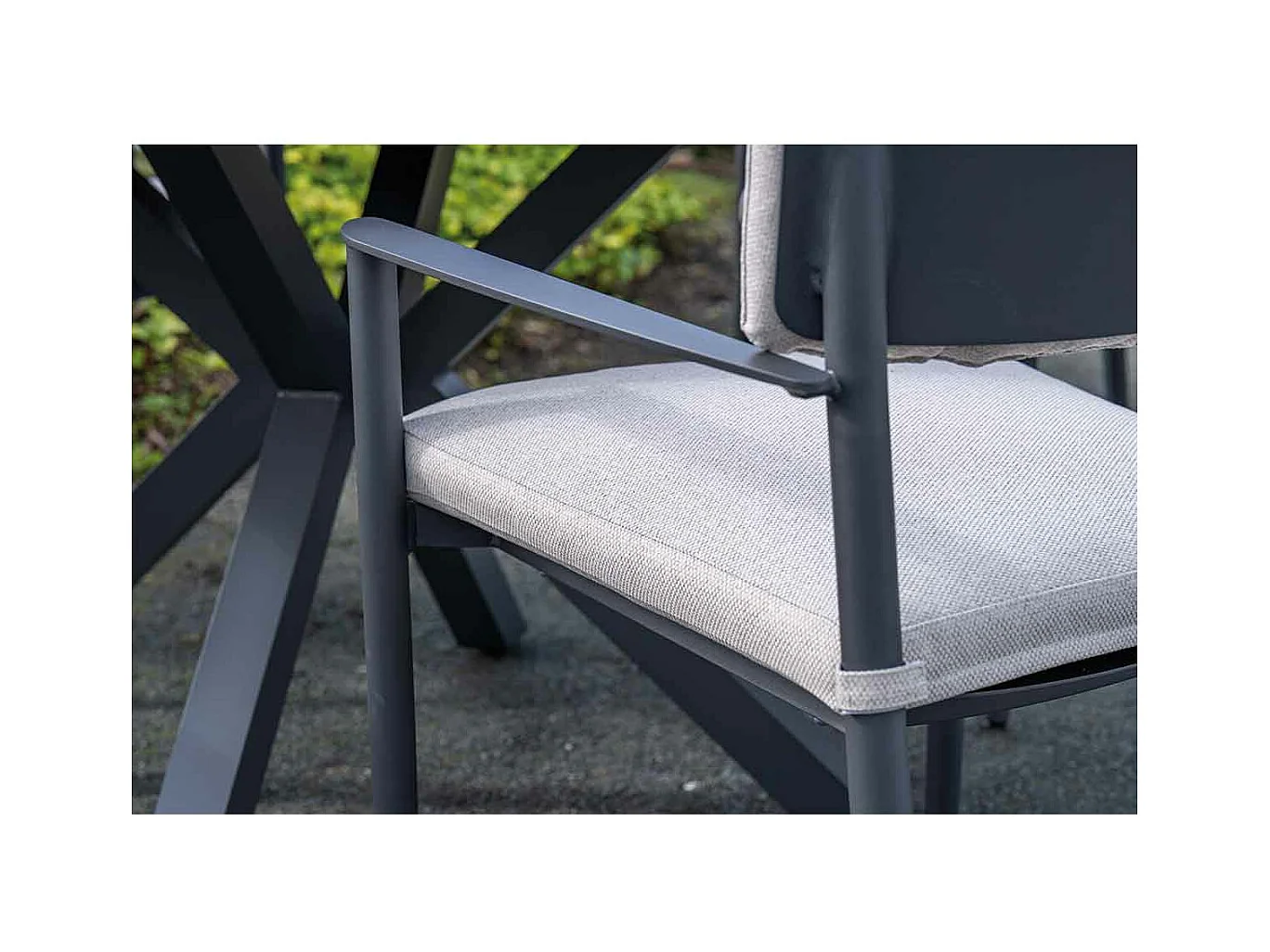 Ensemble de jardin Garden Impressions Dane - Tulli - gris foncé - 180x115 cm - 5 pièces