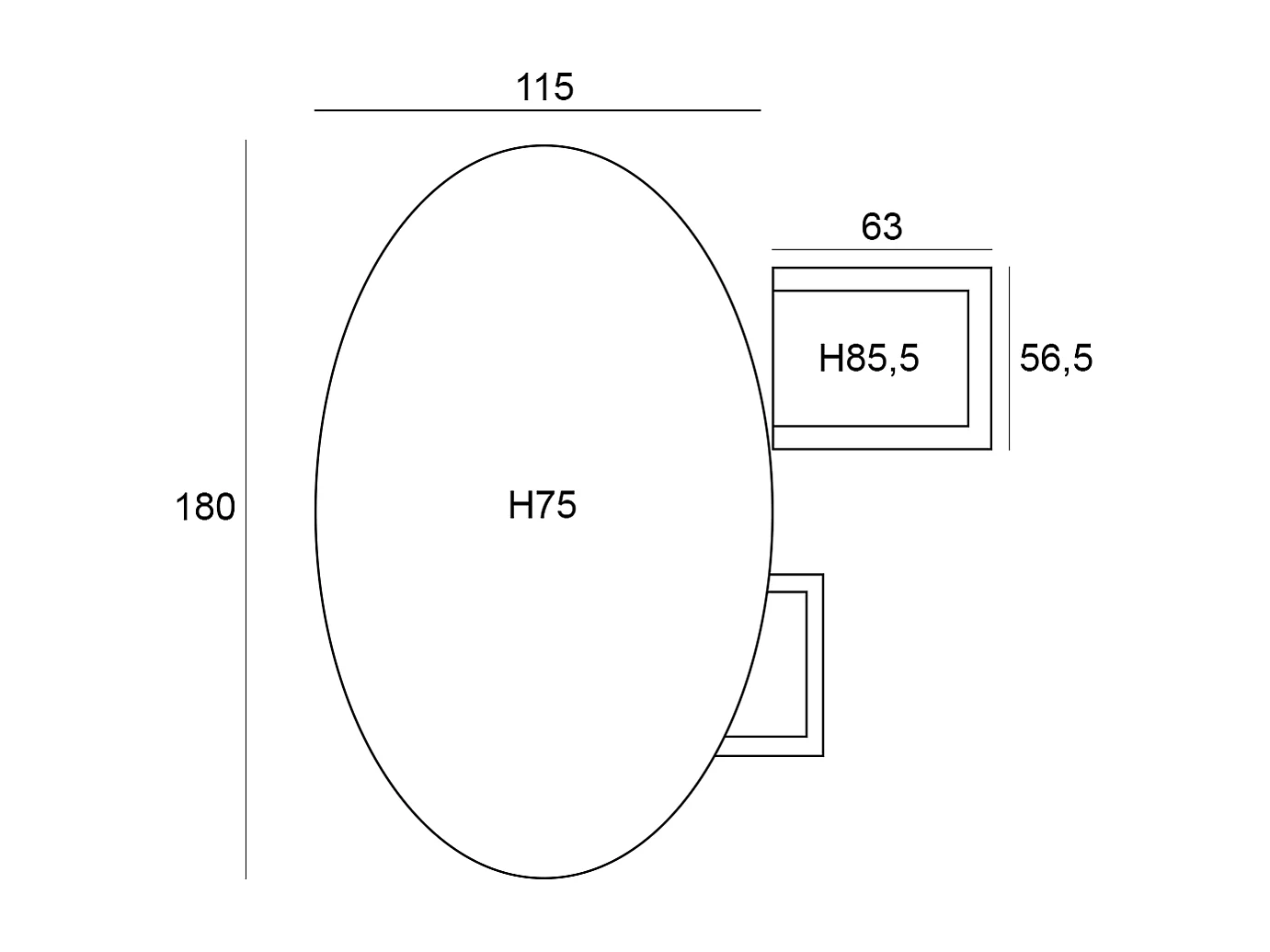 Garden Impressions Dane tuinset 5-delig - Tulli tuintafel 180x115 cm - light teak vironwood