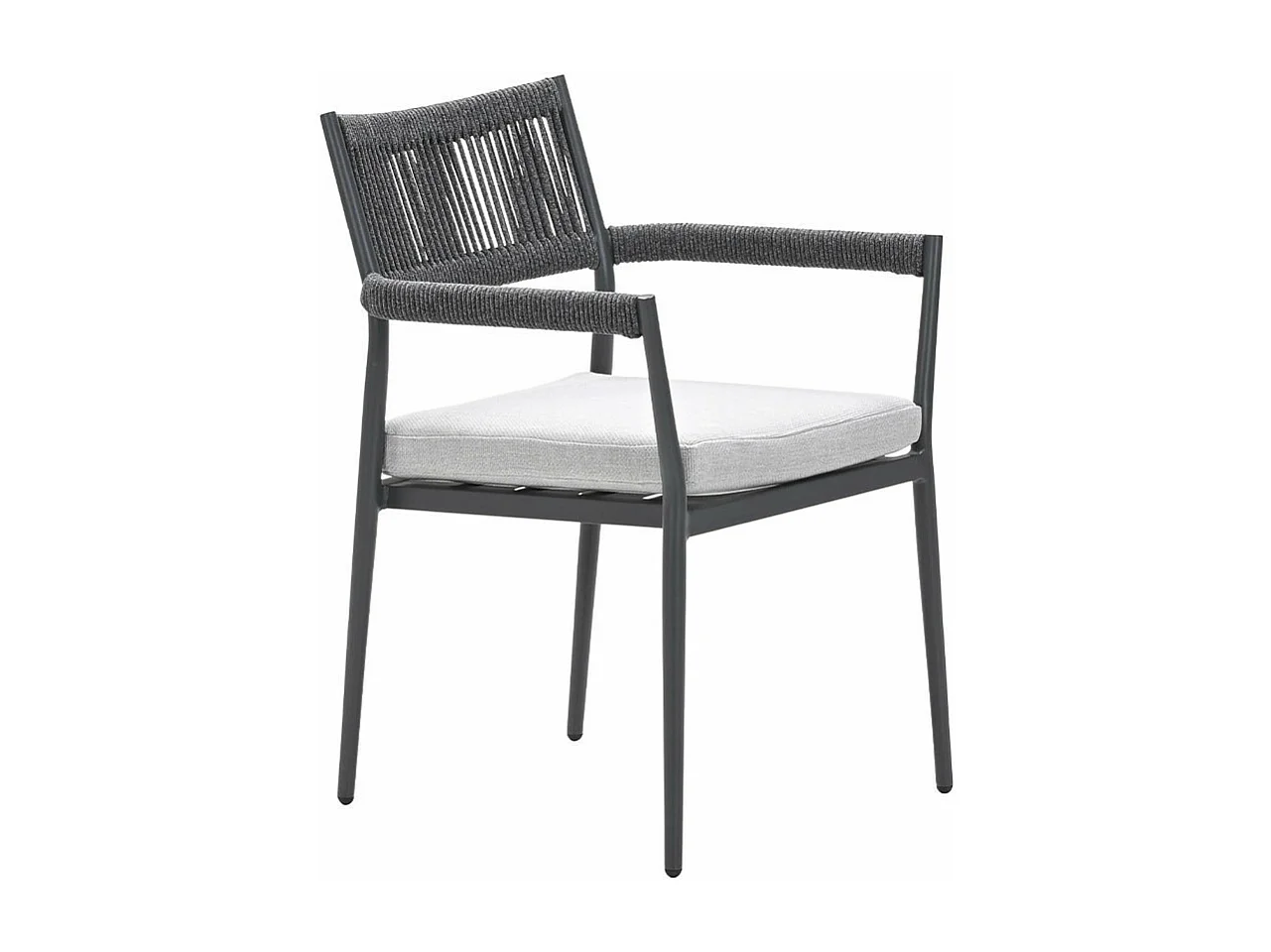 Ensemble de jardin Garden Impressions Tineo - Tulli - gris foncé - 180x115 cm - 5 pièces