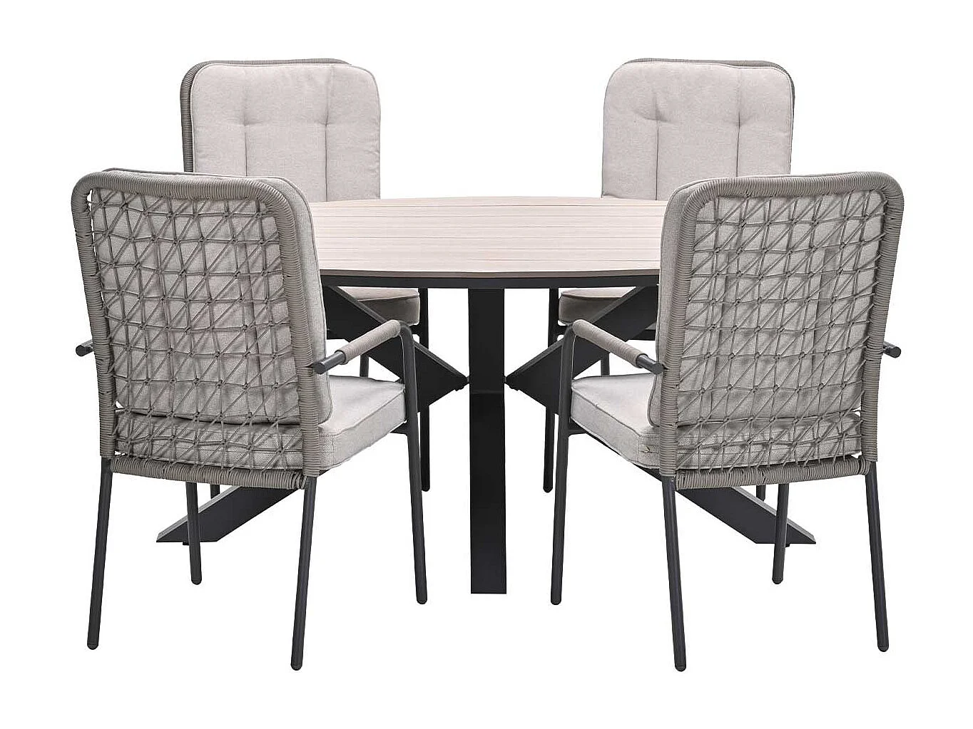 Ensemble de jardin Garden Impressions Aleria - Tulli - taupe - 180x115 cm - 5 pièces