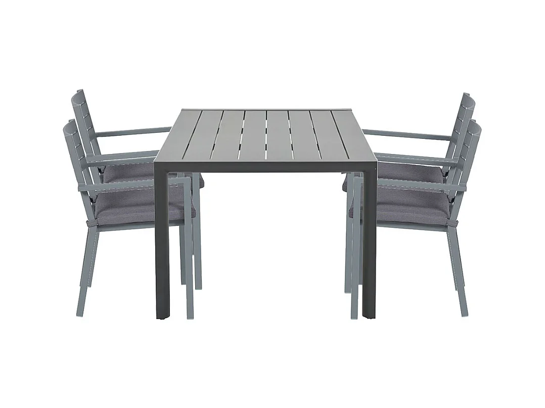 Ensemble de jardin Garden Impressions Amarillo gris foncé 5-pièces - table de jardin Adana 180x100