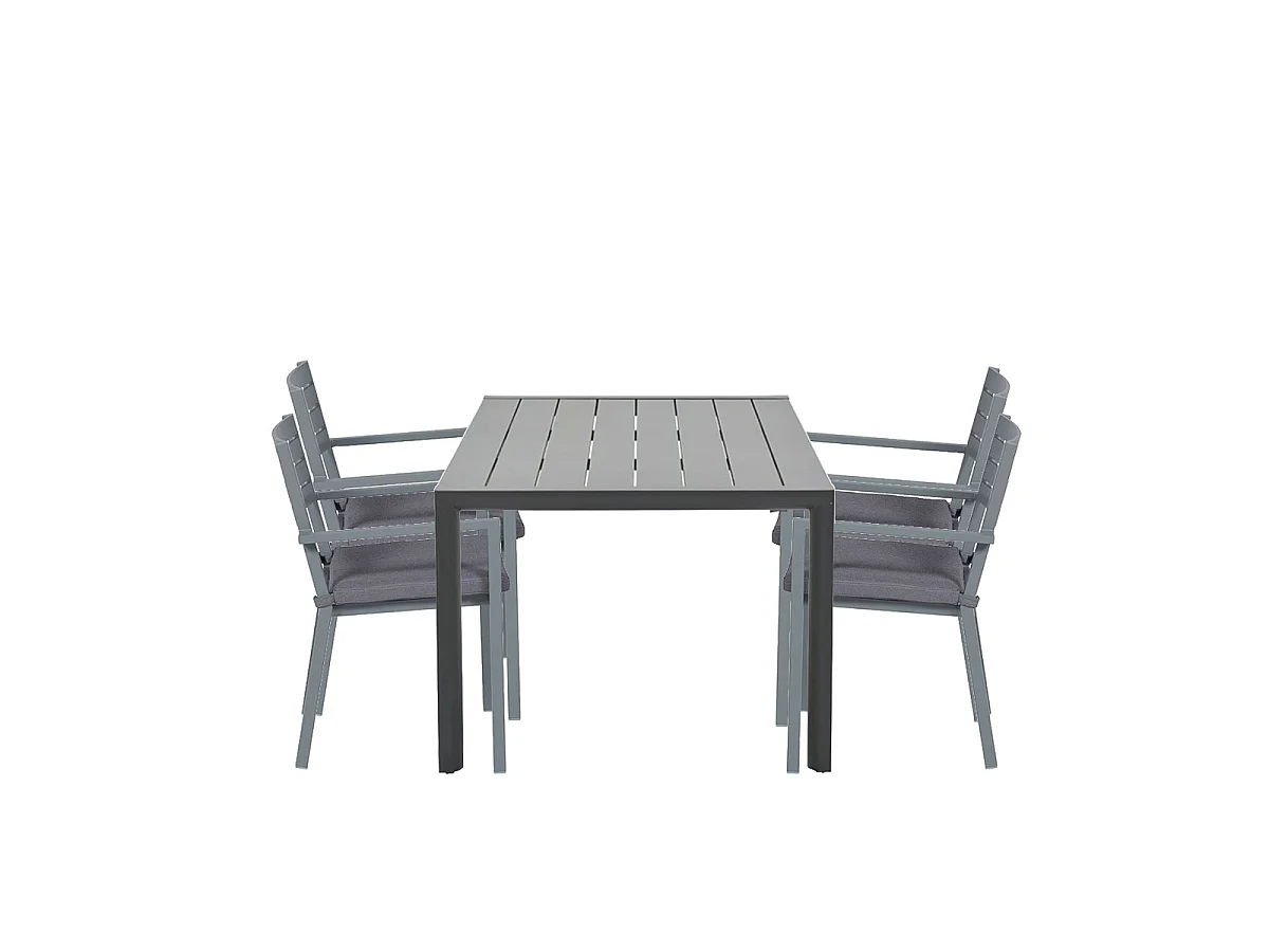 Ensemble de jardin Garden Impressions Amarillo gris foncé 5-pièces - table de jardin Adana 180x100