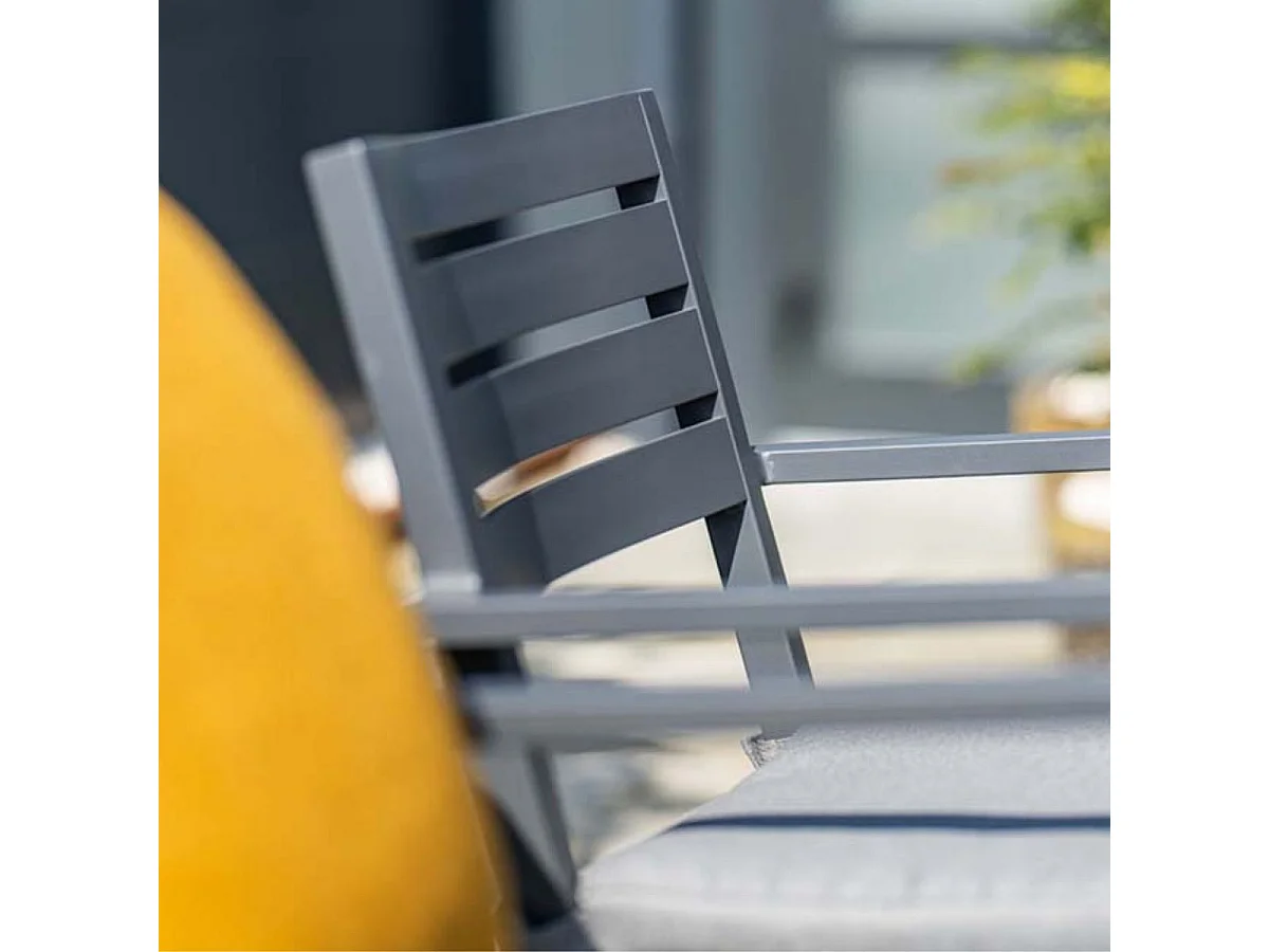 Ensemble de jardin Garden Impressions Amarillo gris foncé 5-pièces - table de jardin Adana 180x100