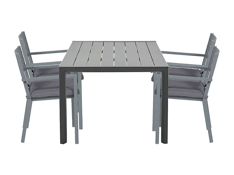Ensemble de jardin Garden Impressions Amarillo gris foncé 5-pièces - table de jardin Adana 180x100
