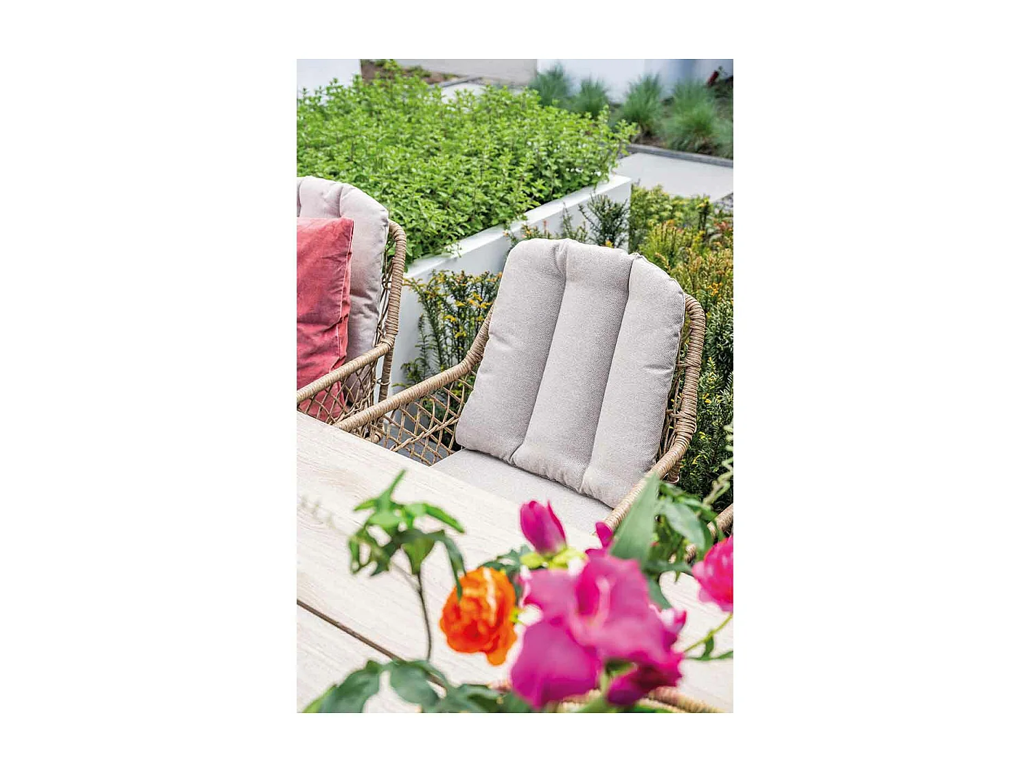 Garden Impressions Kalibo tuinset 6-delig - Tulli tuintafel Ø148x75 cm - light teak vironwood