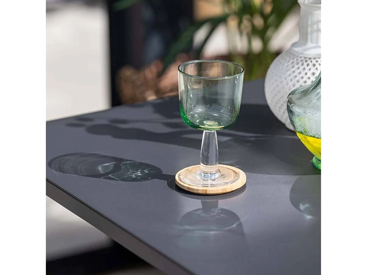 Ensemble de jardin Garden Impressions Lucas noir 5 pièces - Table de jardin Rimini 80x80 cm